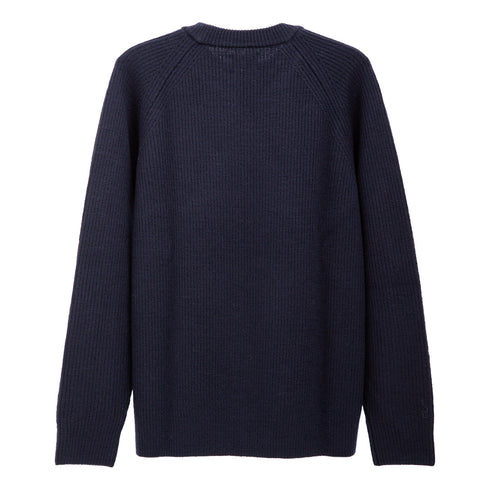 Norse Projects Roald Wool Cotton Rib Sweater Dark Navy N45-0545 Degli Uberti